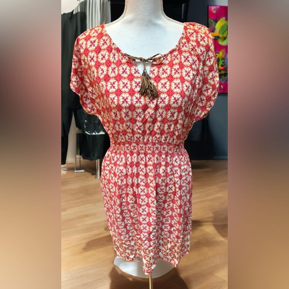 Sonoma summer dress with faux leather tassels